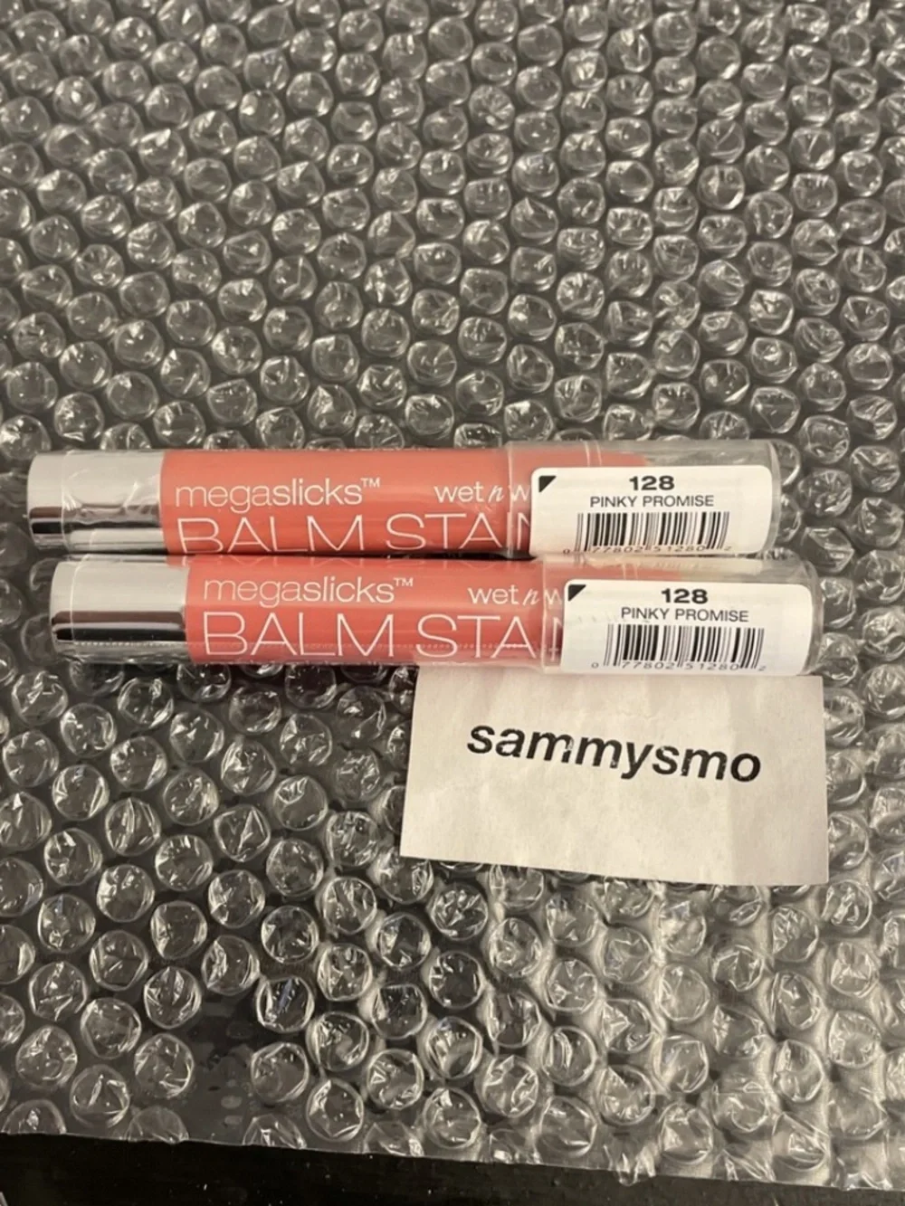Wet n Wild Megaslicks Balm Stain Moisturizing Lip Colour # 128 PINKY PROMISE x2